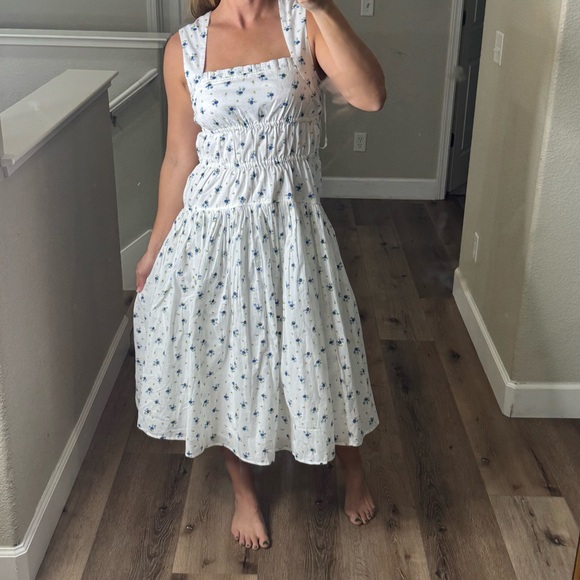 Avec Les Filles floral white sun dress - Picture 3 of 14